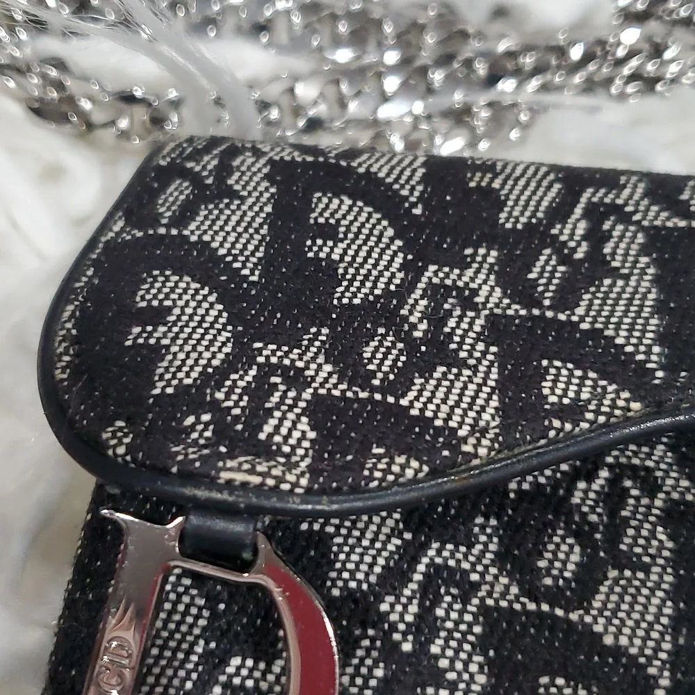 Dior Saddle Wallet, Blue Dior Oblique Jacquard #10054